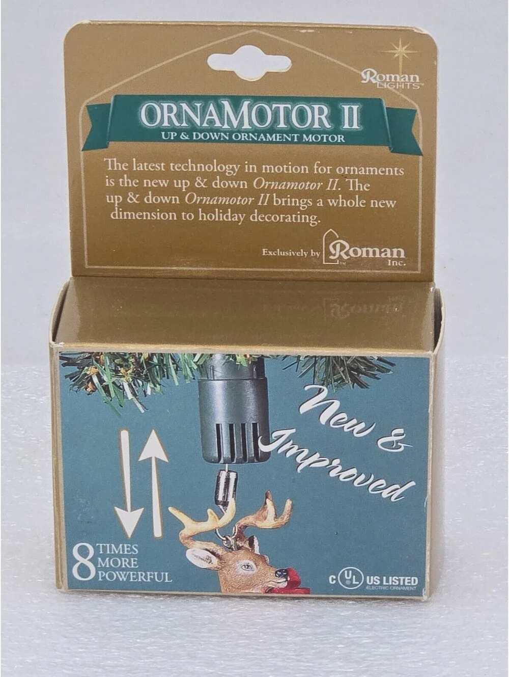 Lot 2 Ornament Moving Motors: Ornamotor II Up & Down And sterling Spinner